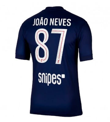 Lacne Muži Futbalové dres Paris Saint-Germain Joao Neves #87 2025-26 Krátky Rukáv - Domáci